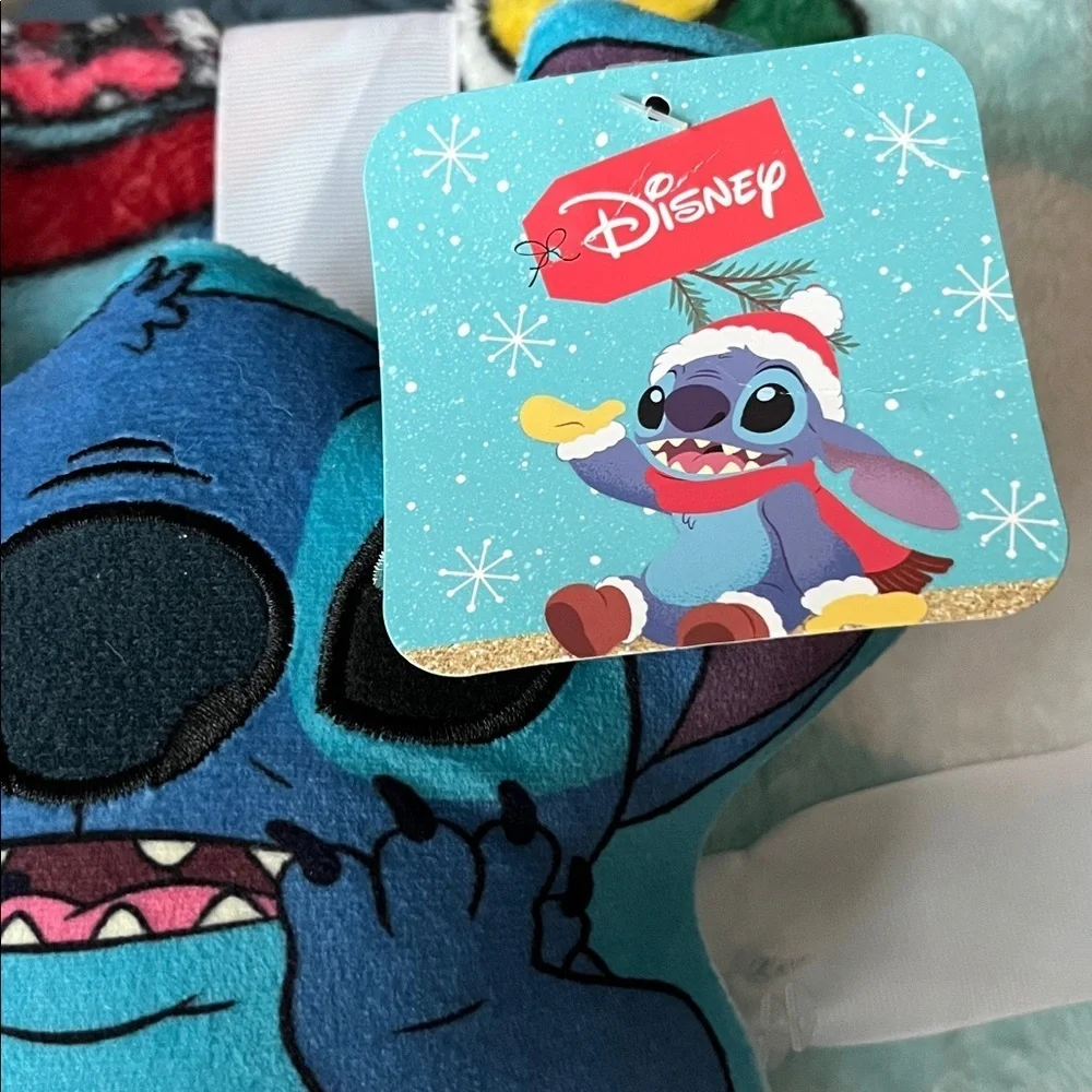 🆕 Disney Lilo and Stitch Stitch Shaped Pillow and Throw Blanket Set Christmas
